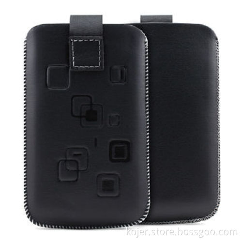 Mobile Phone Pouches with Hook-and-loop Closure, Suitable for iPhone 4 and Made of PU Leather